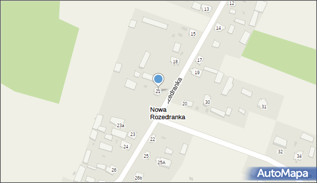 Nowa Rozedranka, Nowa Rozedranka, 21, mapa Nowa Rozedranka