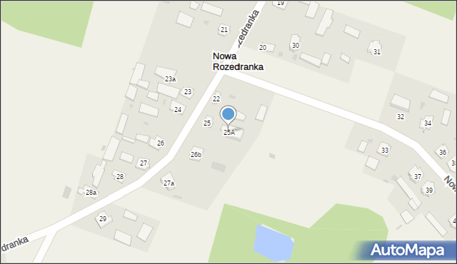 Nowa Rozedranka, Nowa Rozedranka, 25A, mapa Nowa Rozedranka