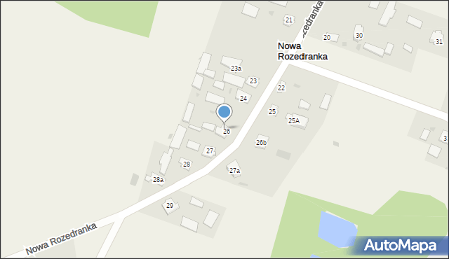 Nowa Rozedranka, Nowa Rozedranka, 26a, mapa Nowa Rozedranka