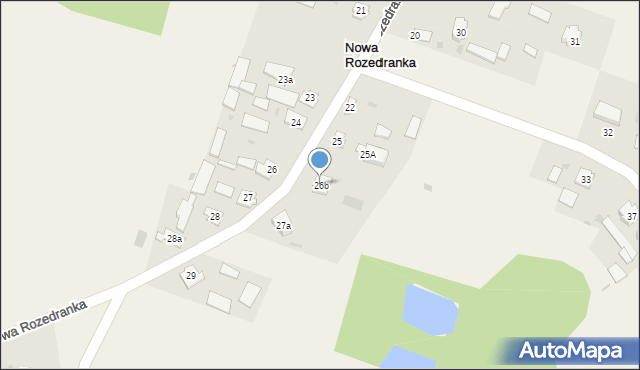 Nowa Rozedranka, Nowa Rozedranka, 26b, mapa Nowa Rozedranka