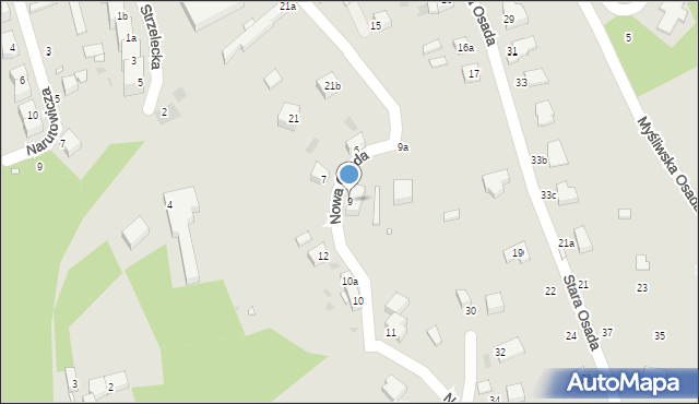 Nowa Ruda, Nowa Osada, 9, mapa Nowa Ruda