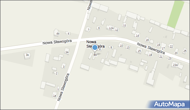 Nowa Sławogóra, Nowa Sławogóra, 8A, mapa Nowa Sławogóra