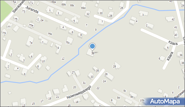 Nowa Sól, Nowowiejskiego Feliksa, 39, mapa Nowa Sól