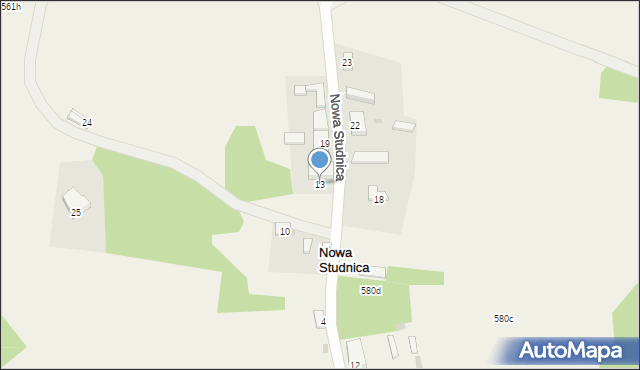 Nowa Studnica, Nowa Studnica, 13, mapa Nowa Studnica