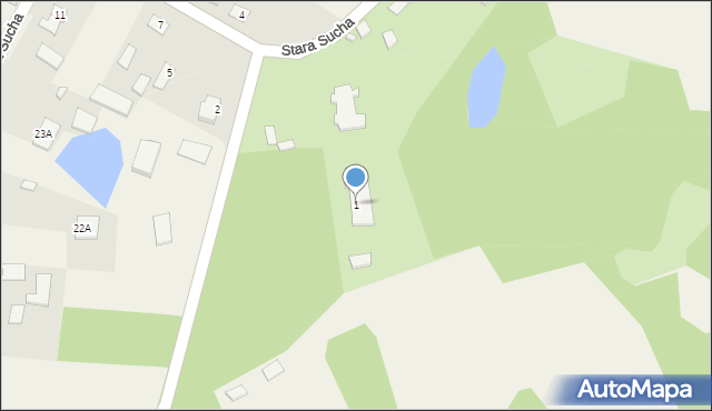 Nowa Sucha, Nowa Sucha, 1, mapa Nowa Sucha