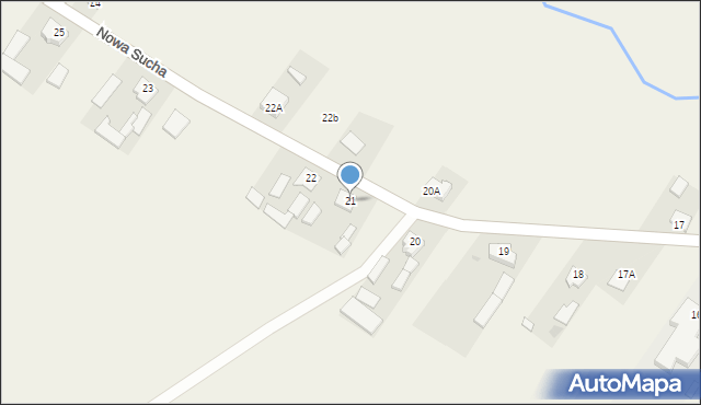 Nowa Sucha, Nowa Sucha, 21, mapa Nowa Sucha