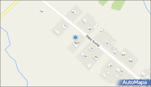 Nowa Sucha, Nowa Sucha, 75A, mapa Nowa Sucha