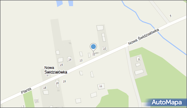 Nowa Świdziałówka, Nowa Świdziałówka, 12, mapa Nowa Świdziałówka