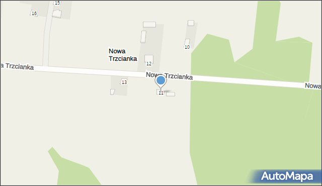Nowa Trzcianka, Nowa Trzcianka, 11, mapa Nowa Trzcianka