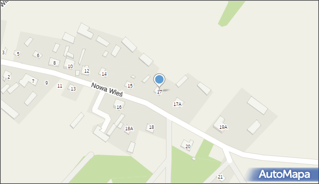 Nowa Wieś, Nowa Wieś, 17, mapa Nowa Wieś