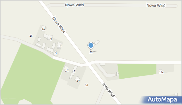 Nowa Wieś, Nowa Wieś, 20, mapa Nowa Wieś