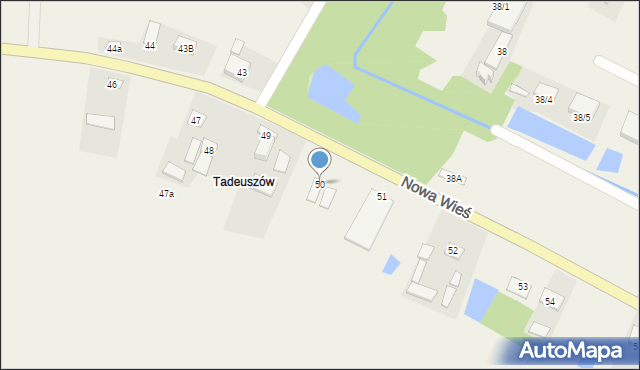 Nowa Wieś, Nowa Wieś, 50, mapa Nowa Wieś