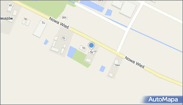 Nowa Wieś, Nowa Wieś, 54, mapa Nowa Wieś