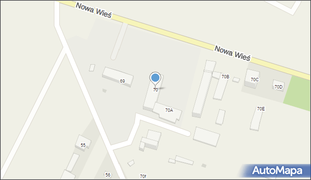Nowa Wieś, Nowa Wieś, 70, mapa Nowa Wieś
