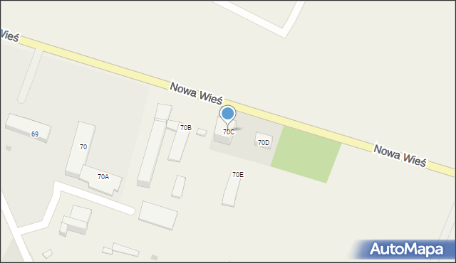 Nowa Wieś, Nowa Wieś, 70C, mapa Nowa Wieś