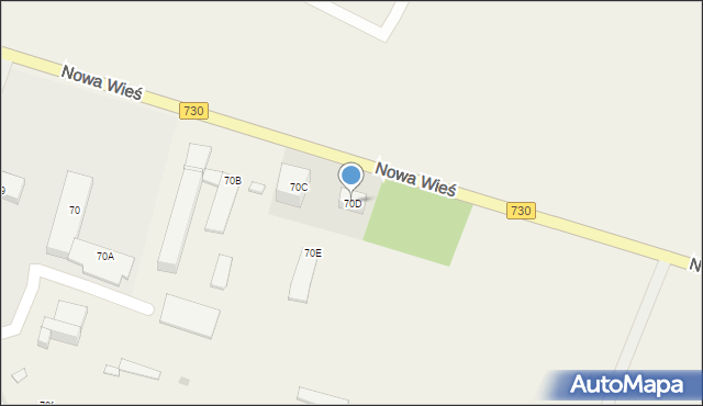 Nowa Wieś, Nowa Wieś, 70D, mapa Nowa Wieś