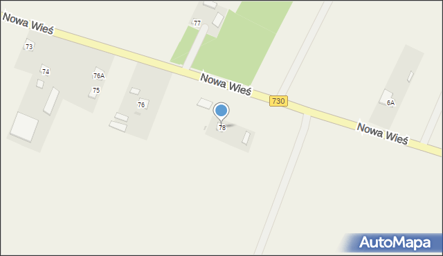Nowa Wieś, Nowa Wieś, 78, mapa Nowa Wieś