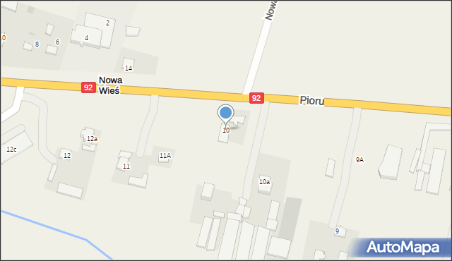 Nowa Wieś, Nowa Wieś, 10, mapa Nowa Wieś