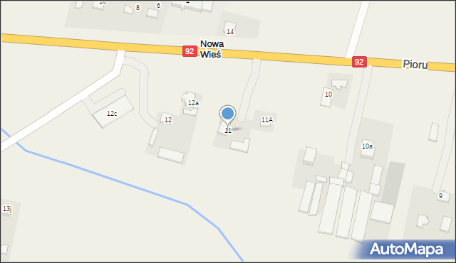 Nowa Wieś, Nowa Wieś, 11, mapa Nowa Wieś