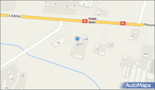 Nowa Wieś, Nowa Wieś, 12, mapa Nowa Wieś