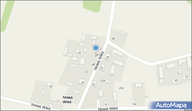 Nowa Wieś, Nowa Wieś, 25, mapa Nowa Wieś