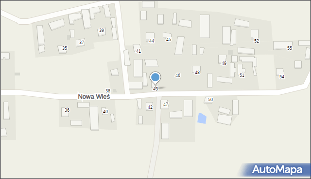 Nowa Wieś, Nowa Wieś, 43, mapa Nowa Wieś
