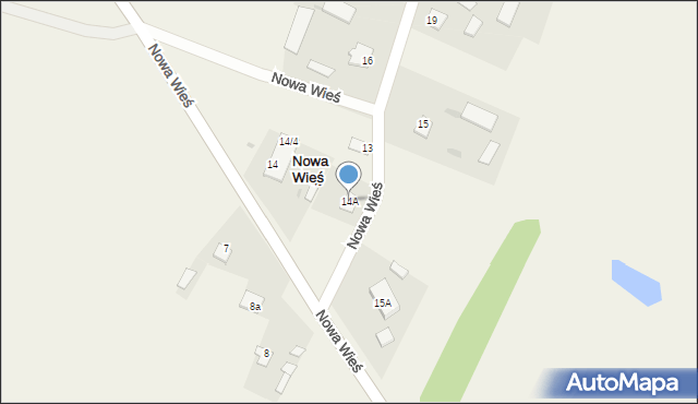 Nowa Wieś, Nowa Wieś, 14A, mapa Nowa Wieś