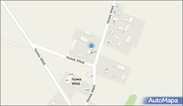 Nowa Wieś, Nowa Wieś, 16, mapa Nowa Wieś