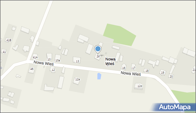 Nowa Wieś, Nowa Wieś, 14, mapa Nowa Wieś