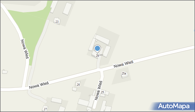 Nowa Wieś, Nowa Wieś, 24, mapa Nowa Wieś