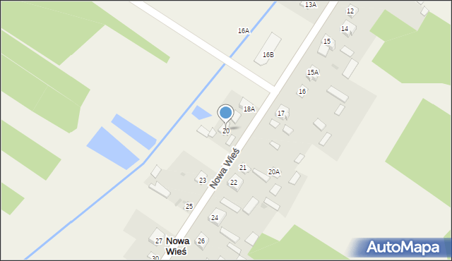 Nowa Wieś, Nowa Wieś, 20, mapa Nowa Wieś