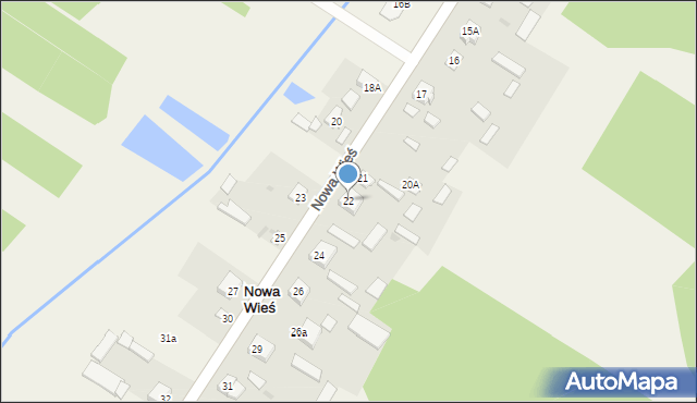 Nowa Wieś, Nowa Wieś, 22, mapa Nowa Wieś