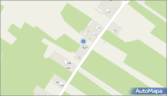 Nowa Wieś, Nowa Wieś, 70A, mapa Nowa Wieś