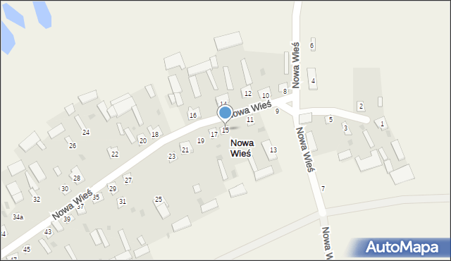 Nowa Wieś, Nowa Wieś, 15, mapa Nowa Wieś