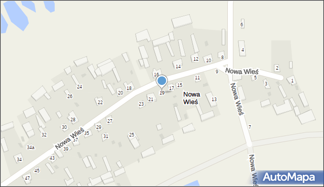 Nowa Wieś, Nowa Wieś, 19, mapa Nowa Wieś