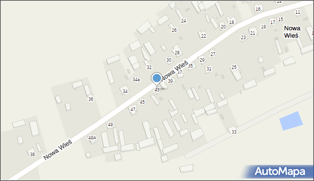 Nowa Wieś, Nowa Wieś, 43, mapa Nowa Wieś
