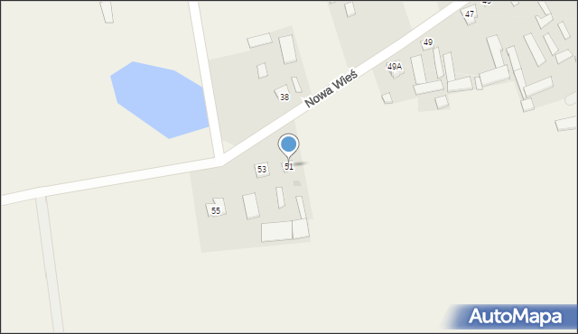 Nowa Wieś, Nowa Wieś, 51, mapa Nowa Wieś