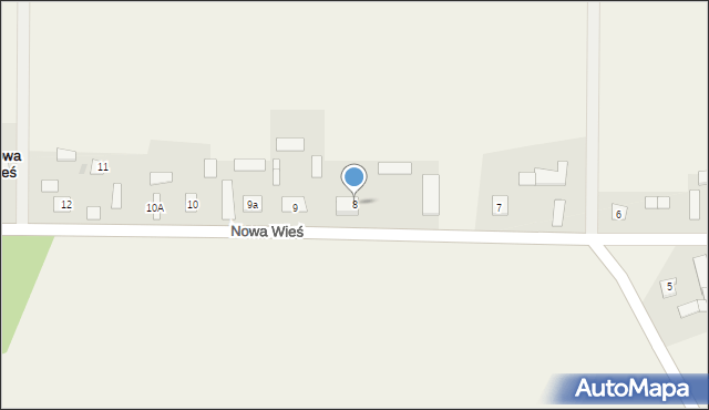 Nowa Wieś, Nowa Wieś, 8, mapa Nowa Wieś