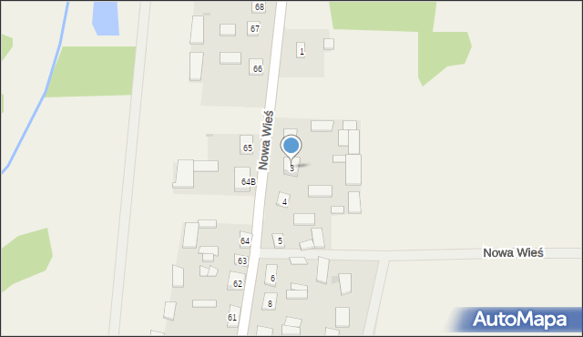 Nowa Wieś, Nowa Wieś, 3, mapa Nowa Wieś