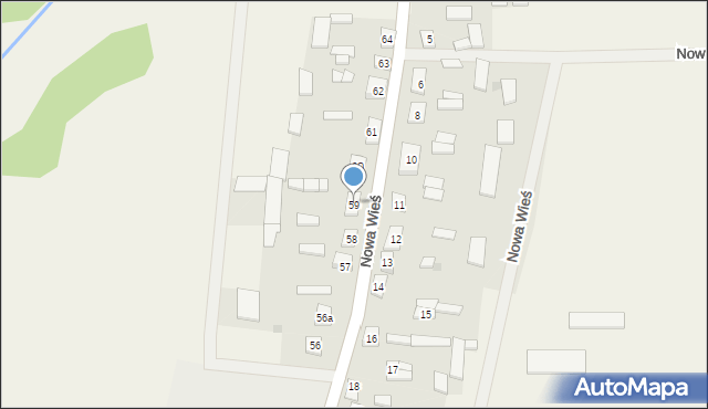 Nowa Wieś, Nowa Wieś, 59, mapa Nowa Wieś