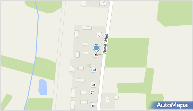 Nowa Wieś, Nowa Wieś, 70, mapa Nowa Wieś