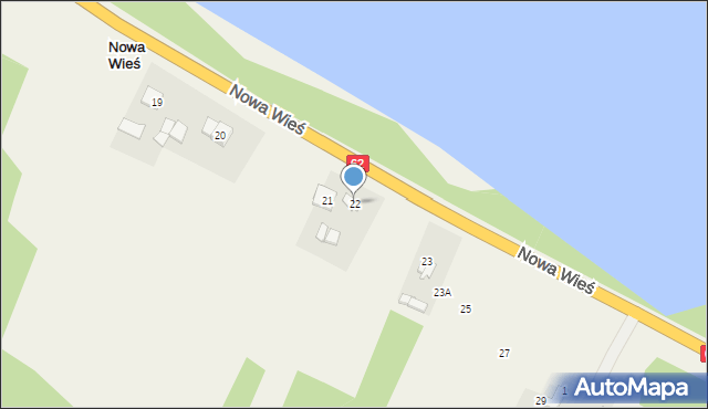 Nowa Wieś, Nowa Wieś, 22, mapa Nowa Wieś