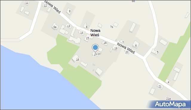 Nowa Wieś, Nowa Wieś, 17, mapa Nowa Wieś