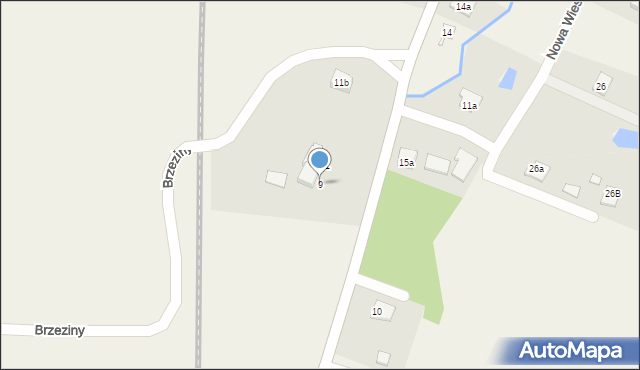 Nowa Wieś, Nowa Wieś, 9, mapa Nowa Wieś