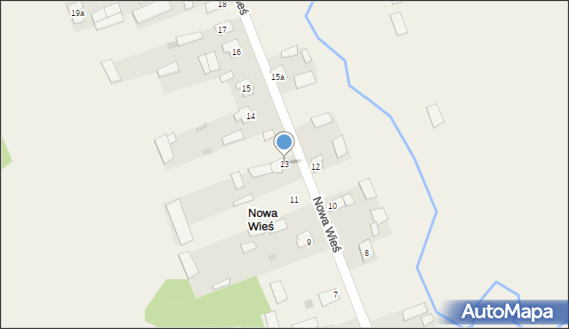 Nowa Wieś, Nowa Wieś, 13, mapa Nowa Wieś