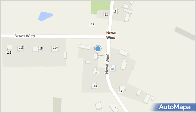 Nowa Wieś, Nowa Wieś, 11, mapa Nowa Wieś