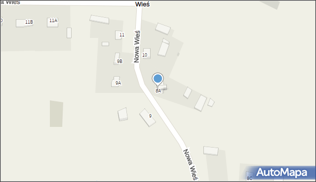 Nowa Wieś, Nowa Wieś, 8A, mapa Nowa Wieś