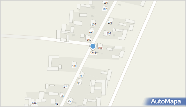 Nowa Wieś, Nowa Wieś, 101A, mapa Nowa Wieś