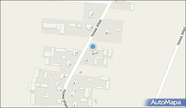 Nowa Wieś, Nowa Wieś, 14, mapa Nowa Wieś