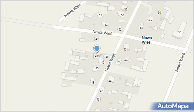 Nowa Wieś, Nowa Wieś, 45A, mapa Nowa Wieś
